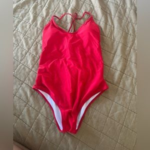 NWT Ekouaer Red One Piece swim suit